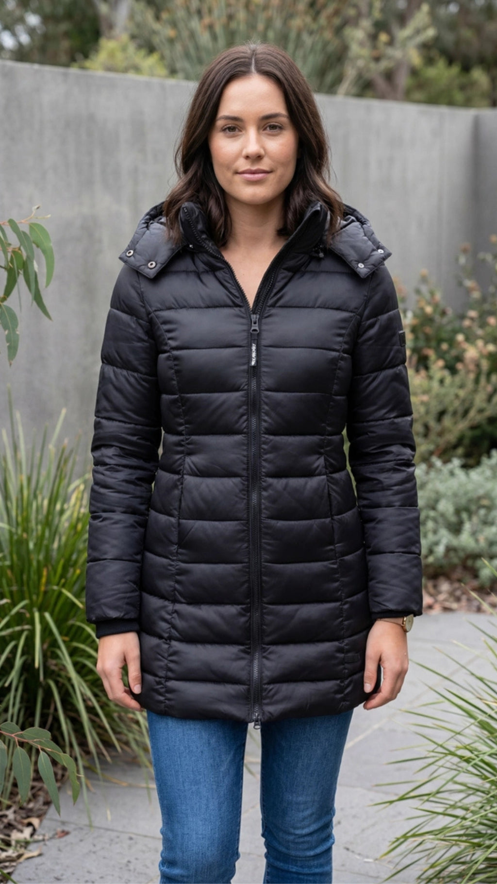 Women’s Long Hooded Puffer Winter Jacket