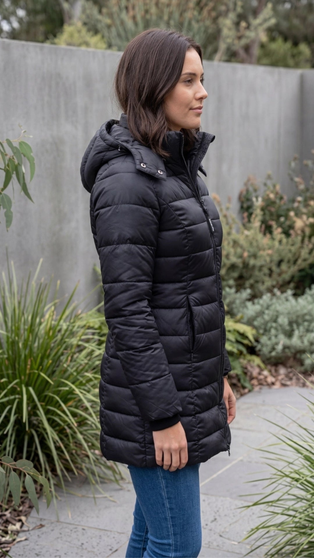 Women’s Long Hooded Puffer Winter Jacket
