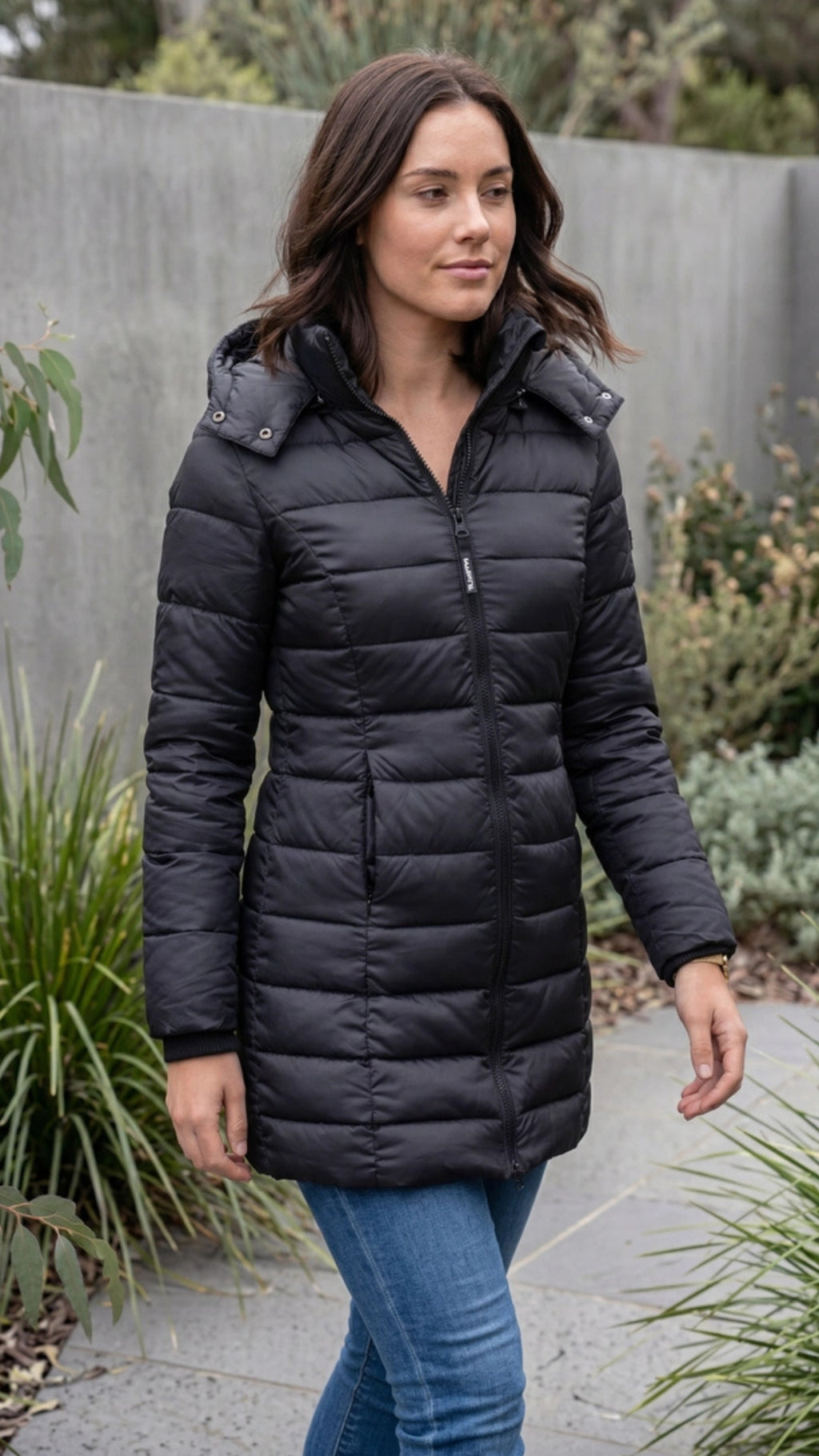 Women’s Long Hooded Puffer Winter Jacket