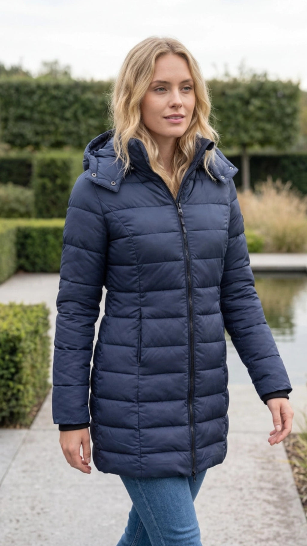 Women’s Long Hooded Puffer Winter Jacket