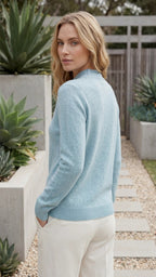 Women’s Mock Neck Knit Sweater Pullover