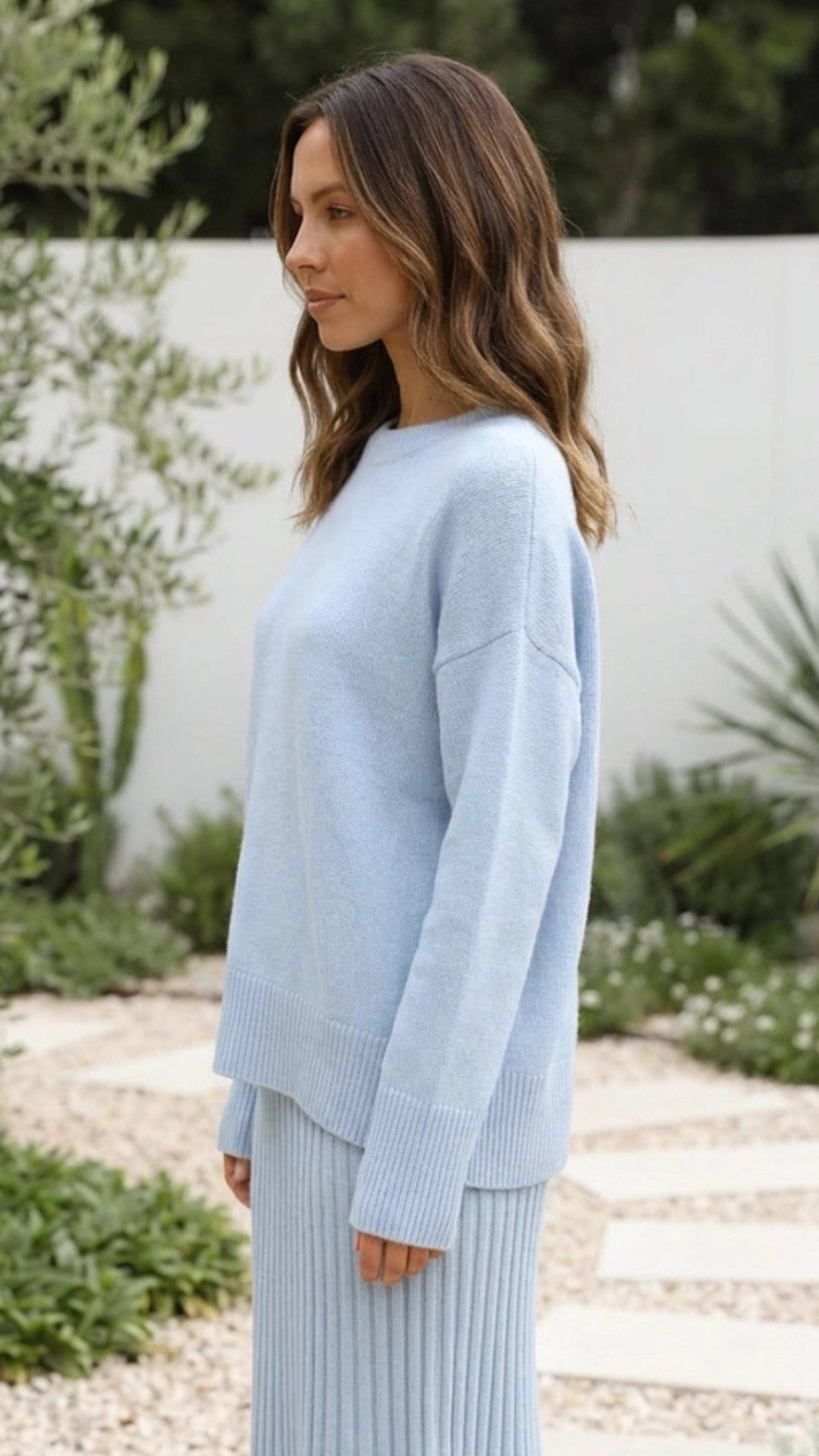 Women's Oversized Crew Neck Knit Sweater