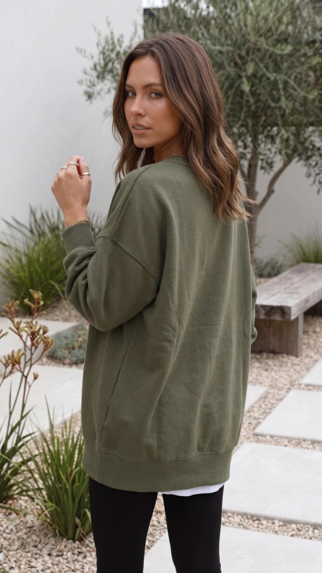 Women's Oversized Crewneck Sweatshirt Pullover