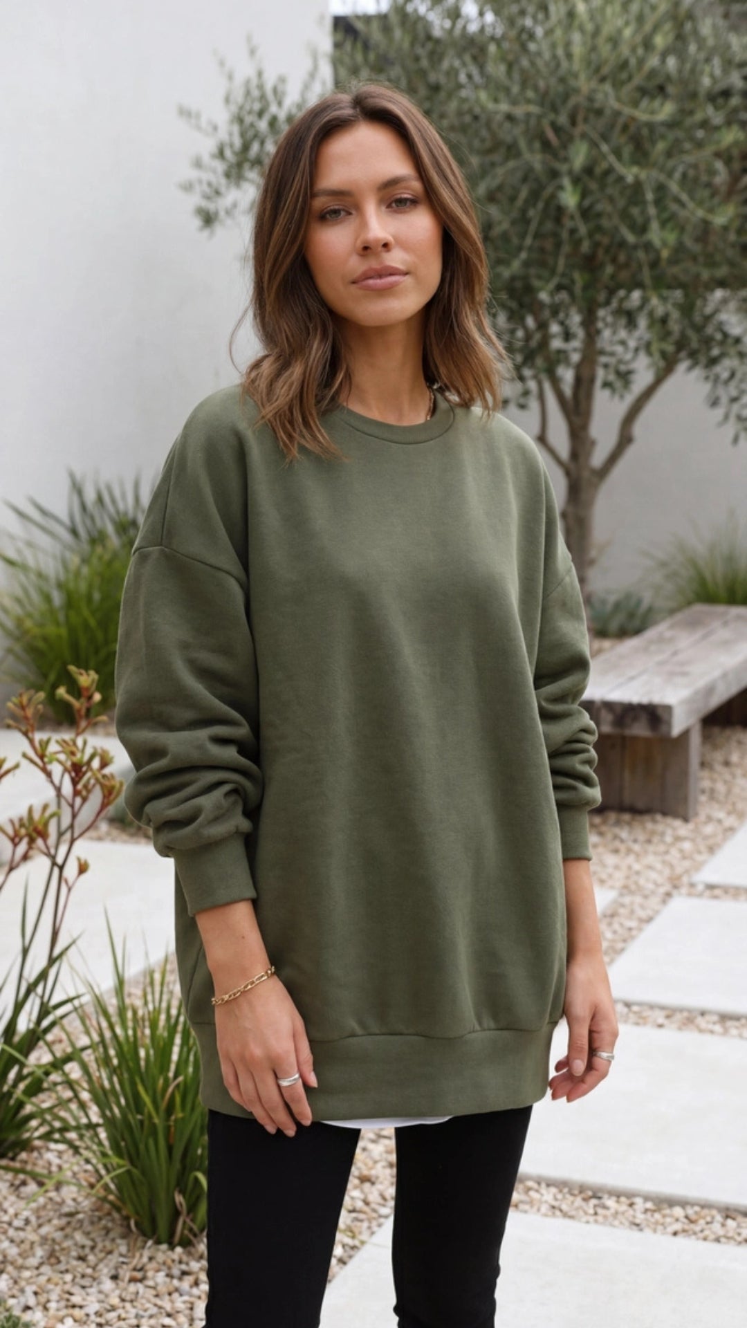 Women's Oversized Crewneck Sweatshirt Pullover