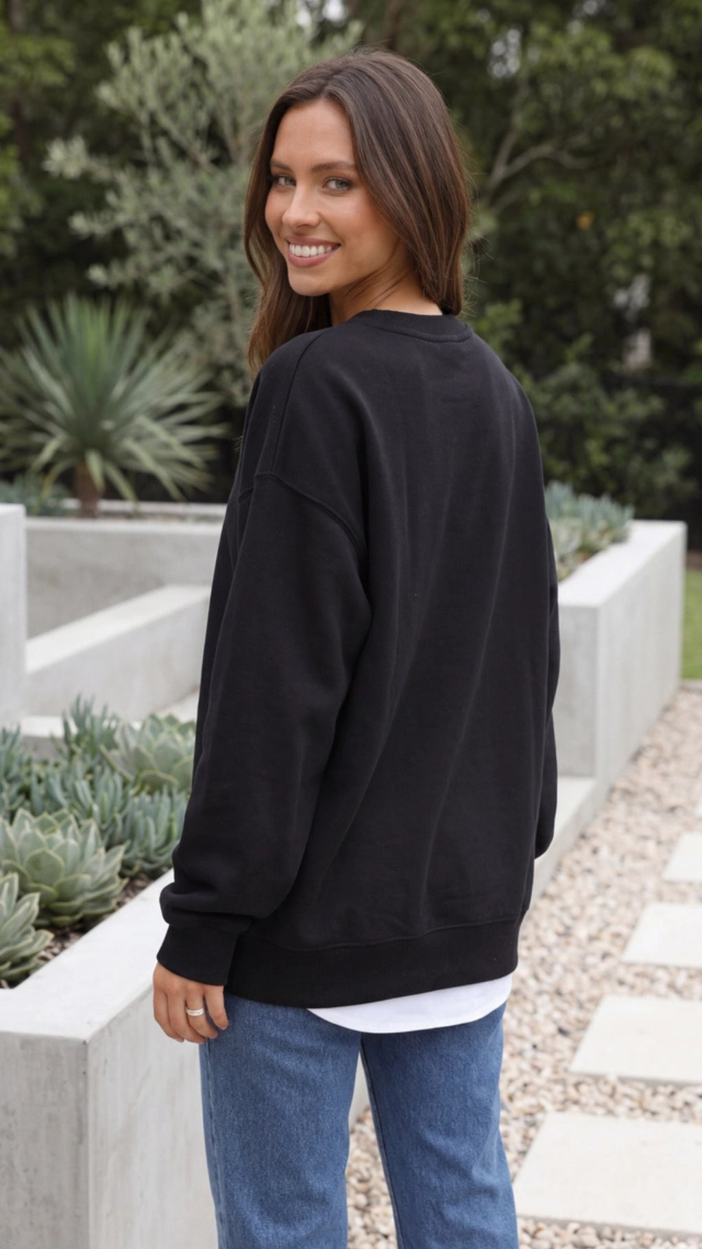 Women's Oversized Crewneck Sweatshirt Pullover
