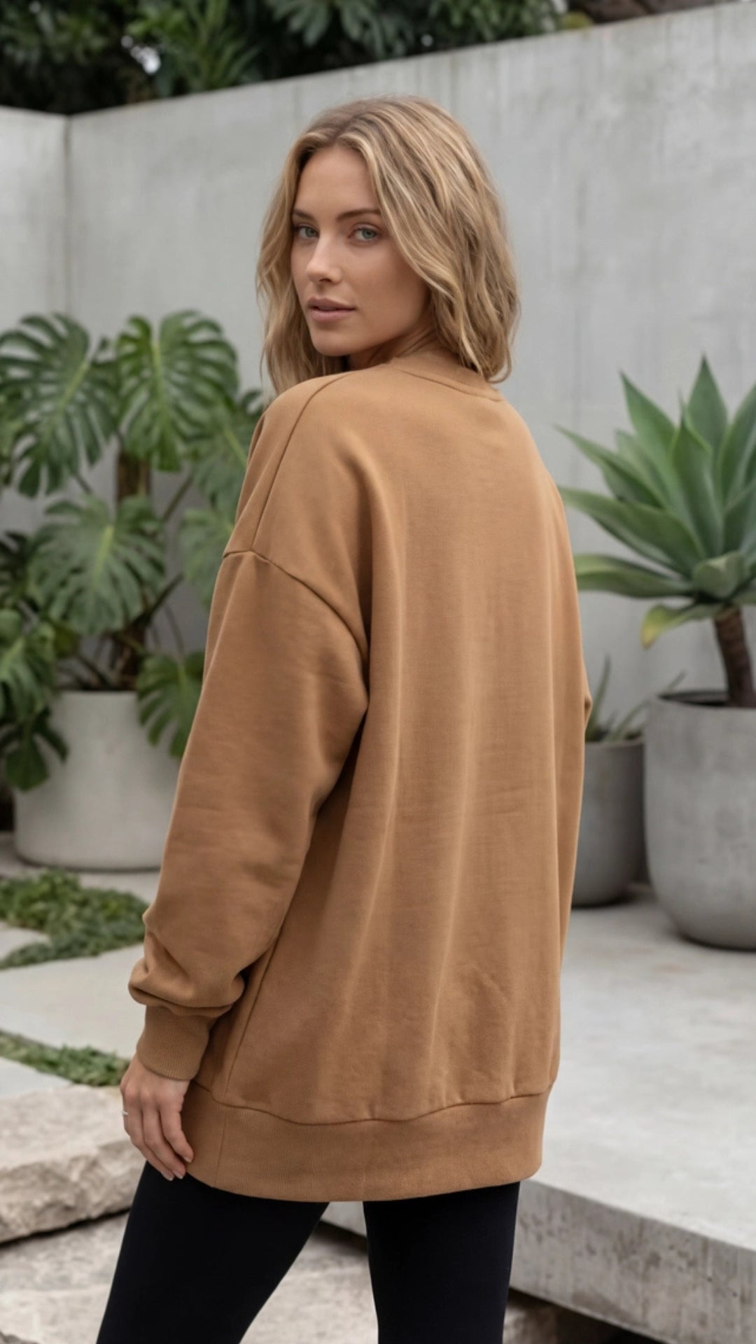 Women's Oversized Crewneck Sweatshirt Pullover