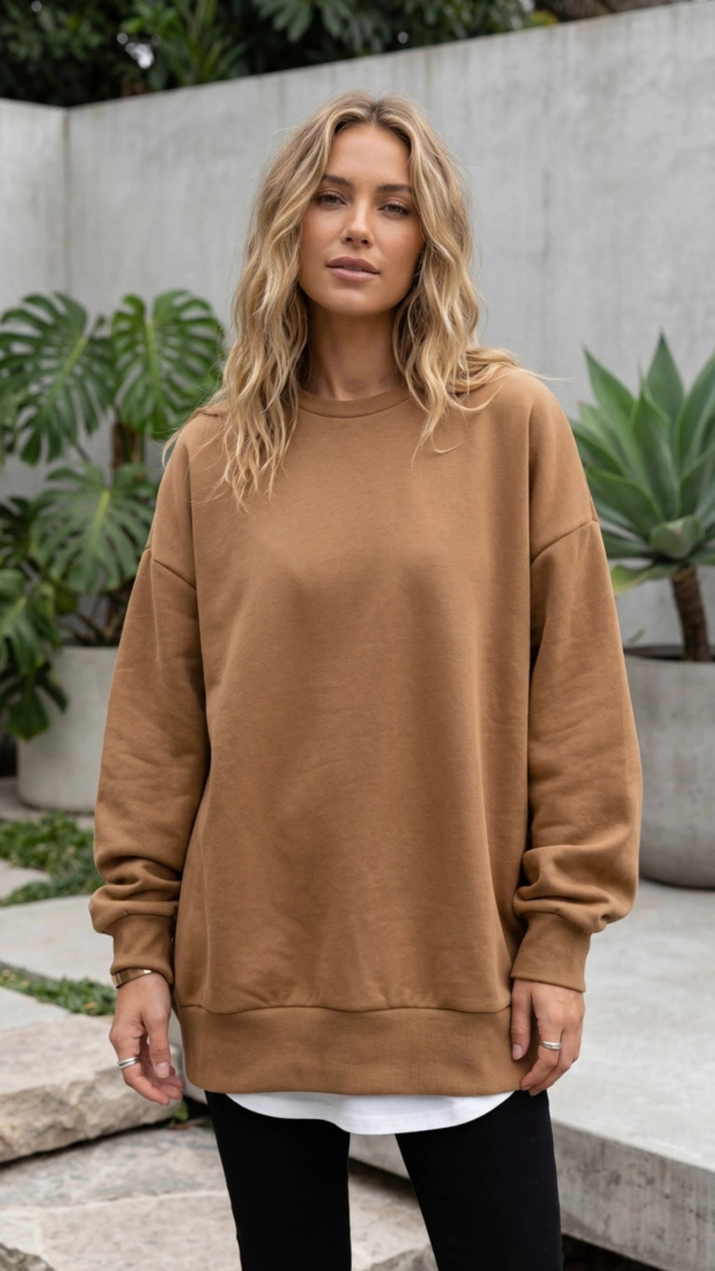 Women's Oversized Crewneck Sweatshirt Pullover