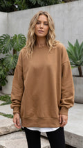 Women's Oversized Crewneck Sweatshirt Pullover
