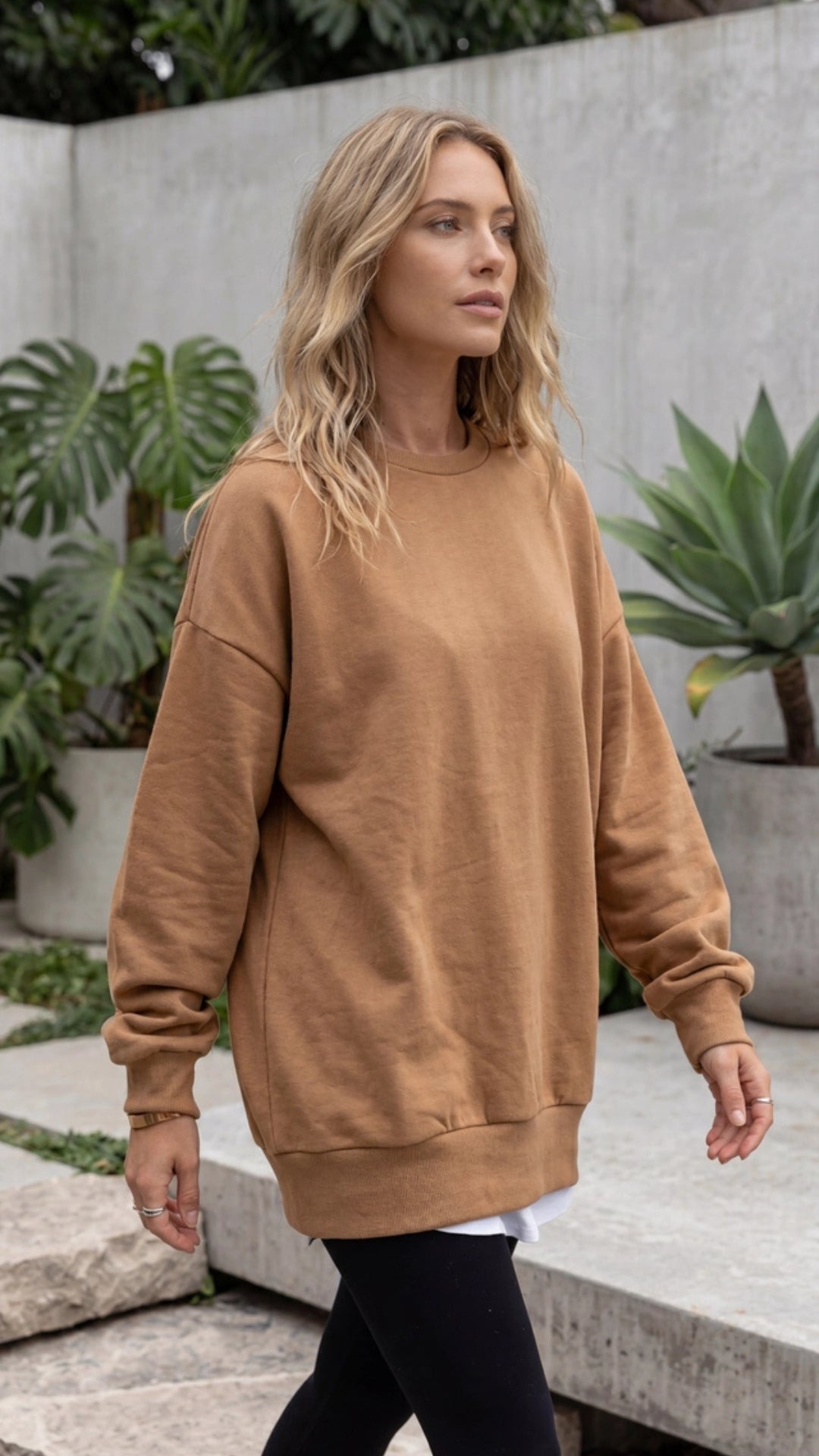 Women's Oversized Crewneck Sweatshirt Pullover