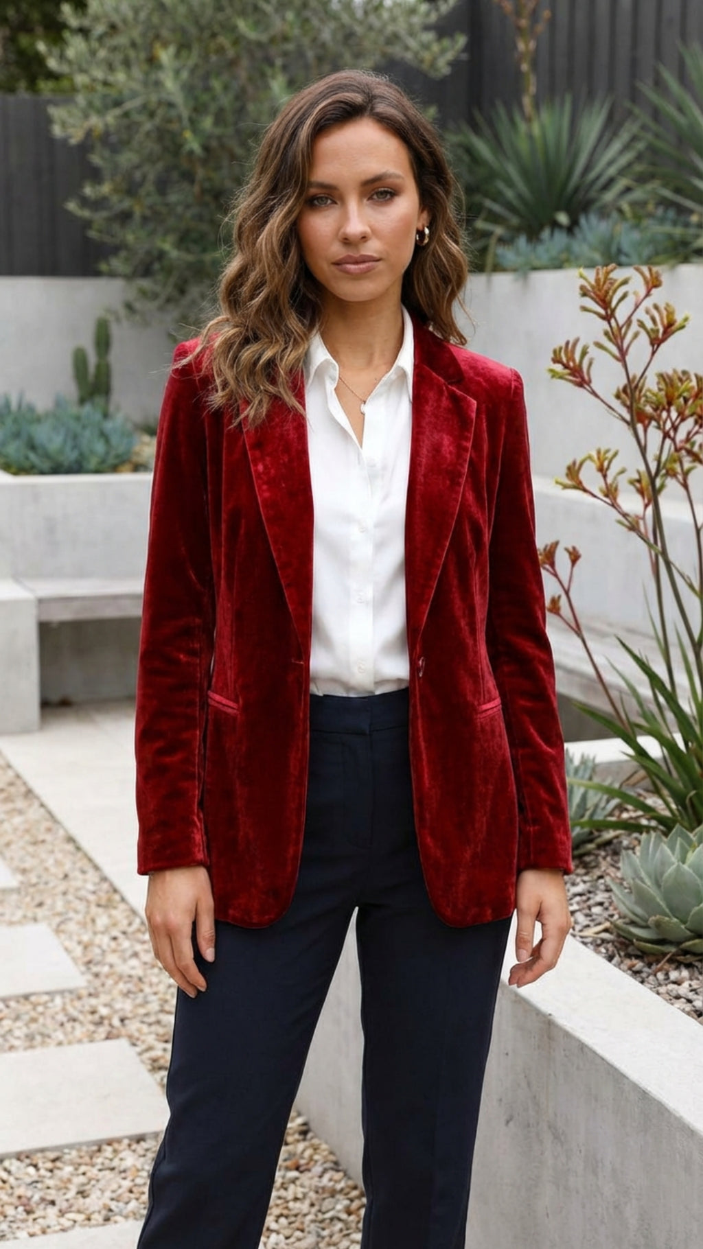 Women's Single Breasted Fitted Blazer