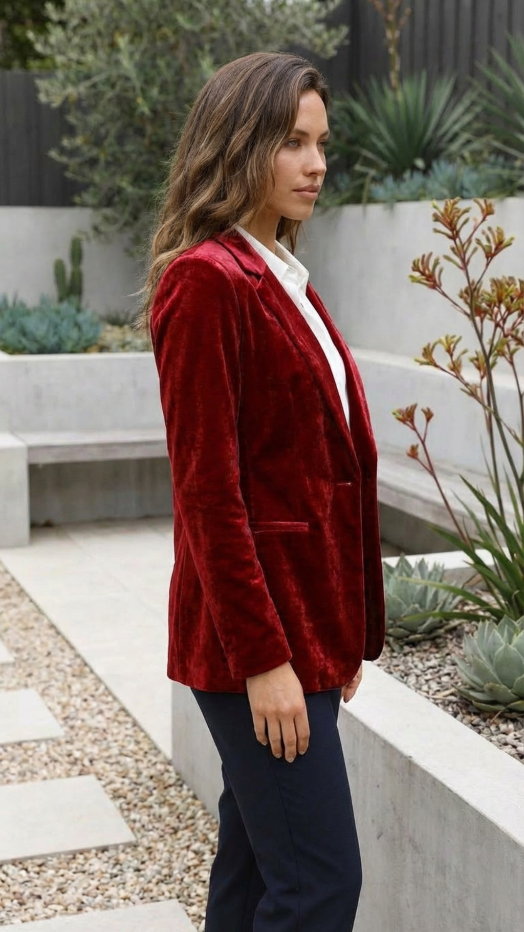 Women's Single Breasted Fitted Blazer