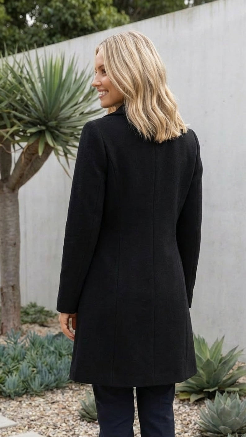 Women's Single Breasted Long Coat