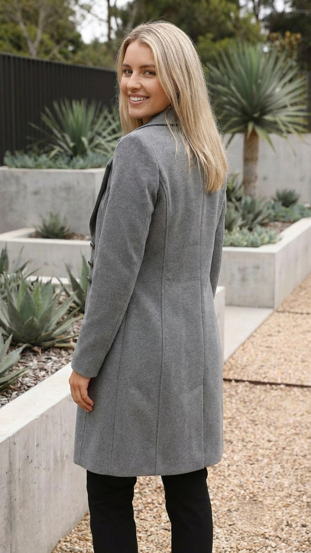 Women's Single Breasted Long Coat