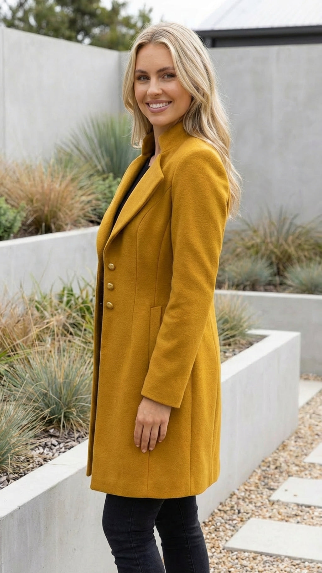 Women's Single Breasted Long Coat