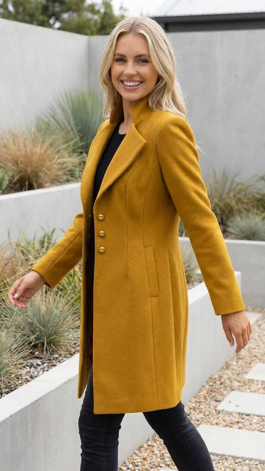 Women's Single Breasted Long Coat