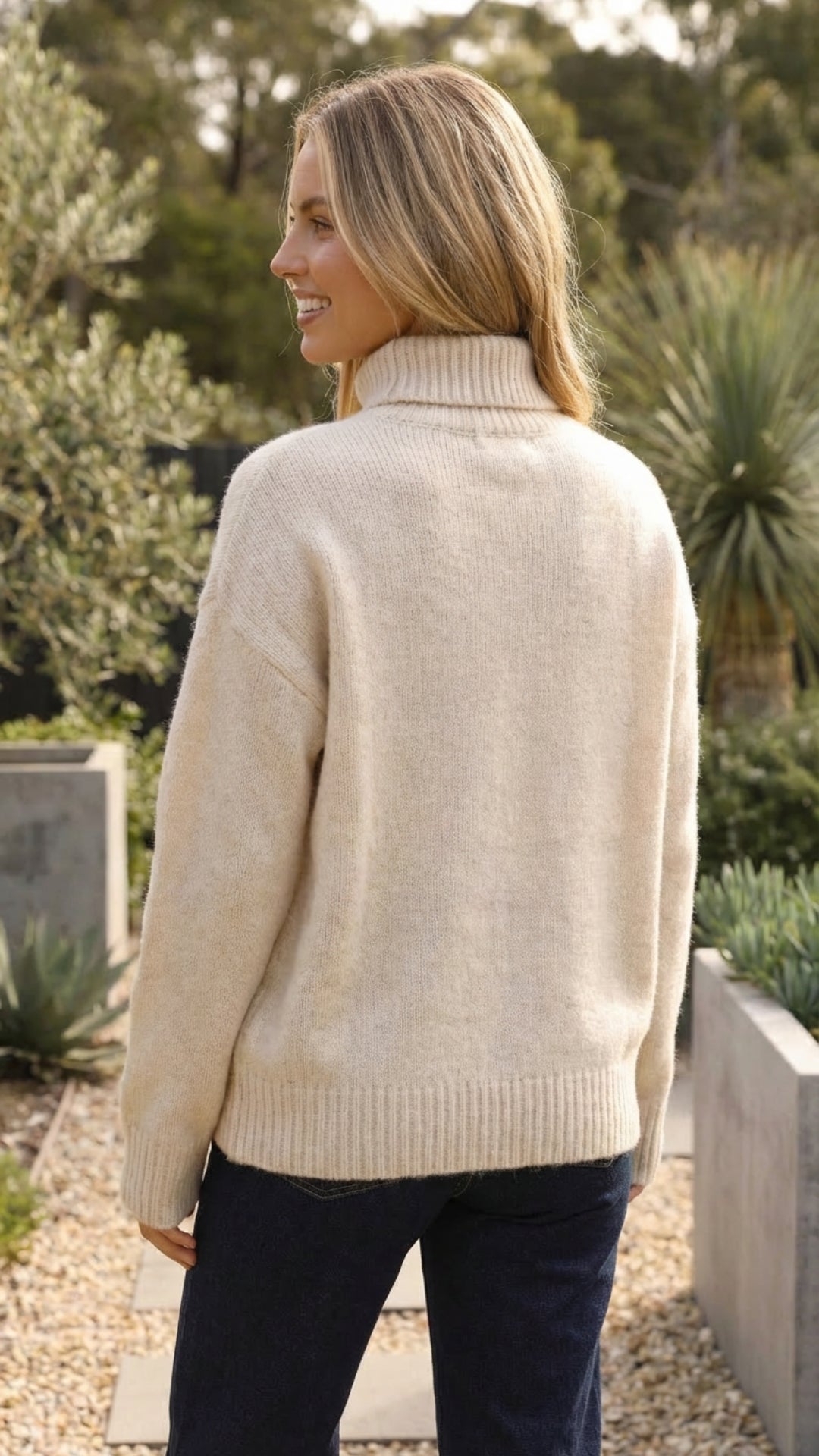 Women's Turtleneck Knit Sweater Pullover