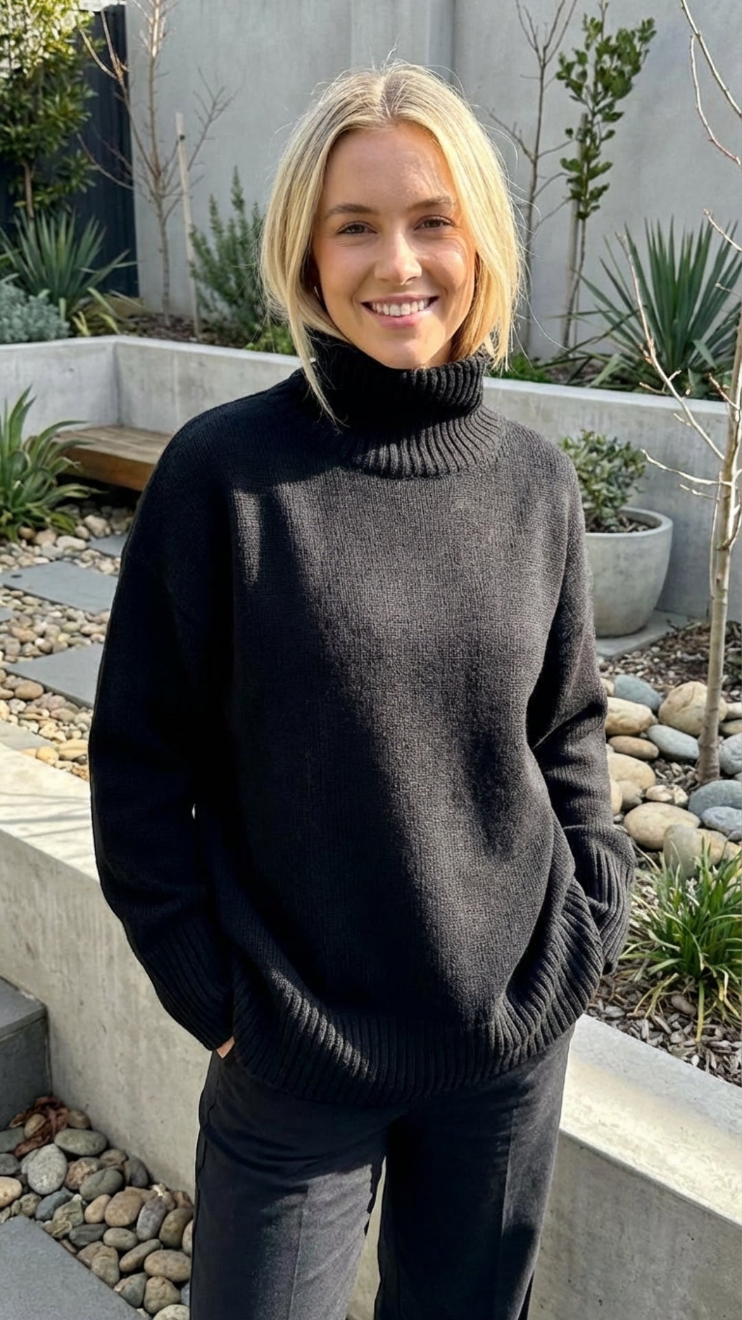 Women's Turtleneck Knit Sweater Pullover