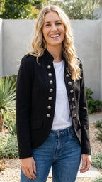 Women's Lightweight Military Button Up Utility Jacket