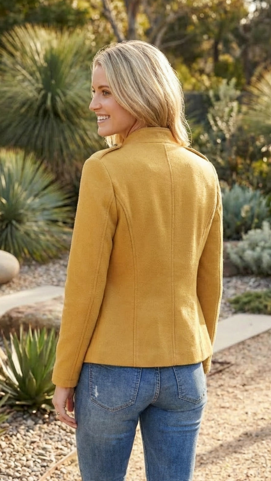 Women's Lightweight Military Button Up Utility Jacket