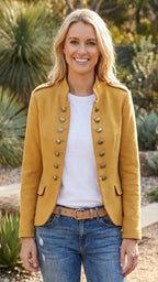 Women's Lightweight Military Button Up Utility Jacket