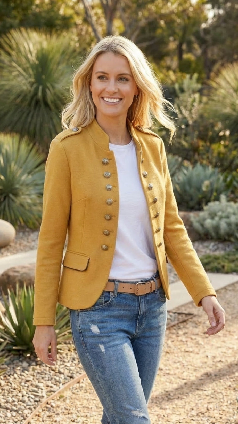 Women's Lightweight Military Button Up Utility Jacket