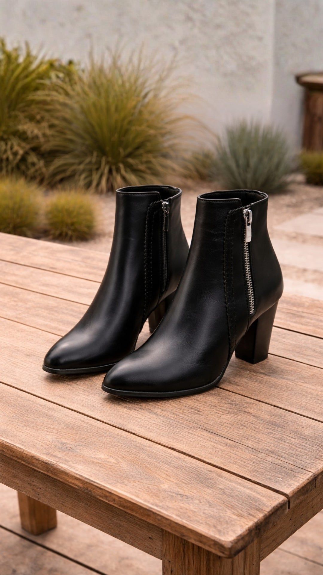 Women’s Zip Up Heeled Ankle Boots