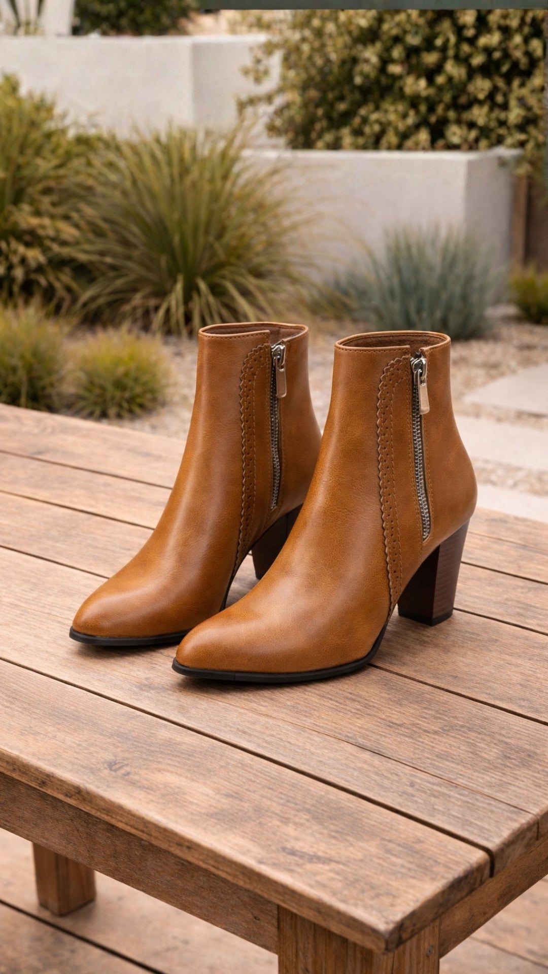 Women’s Zip Up Heeled Ankle Boots