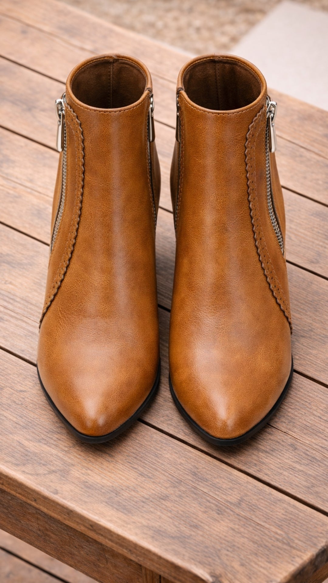 Women’s Zip Up Heeled Ankle Boots