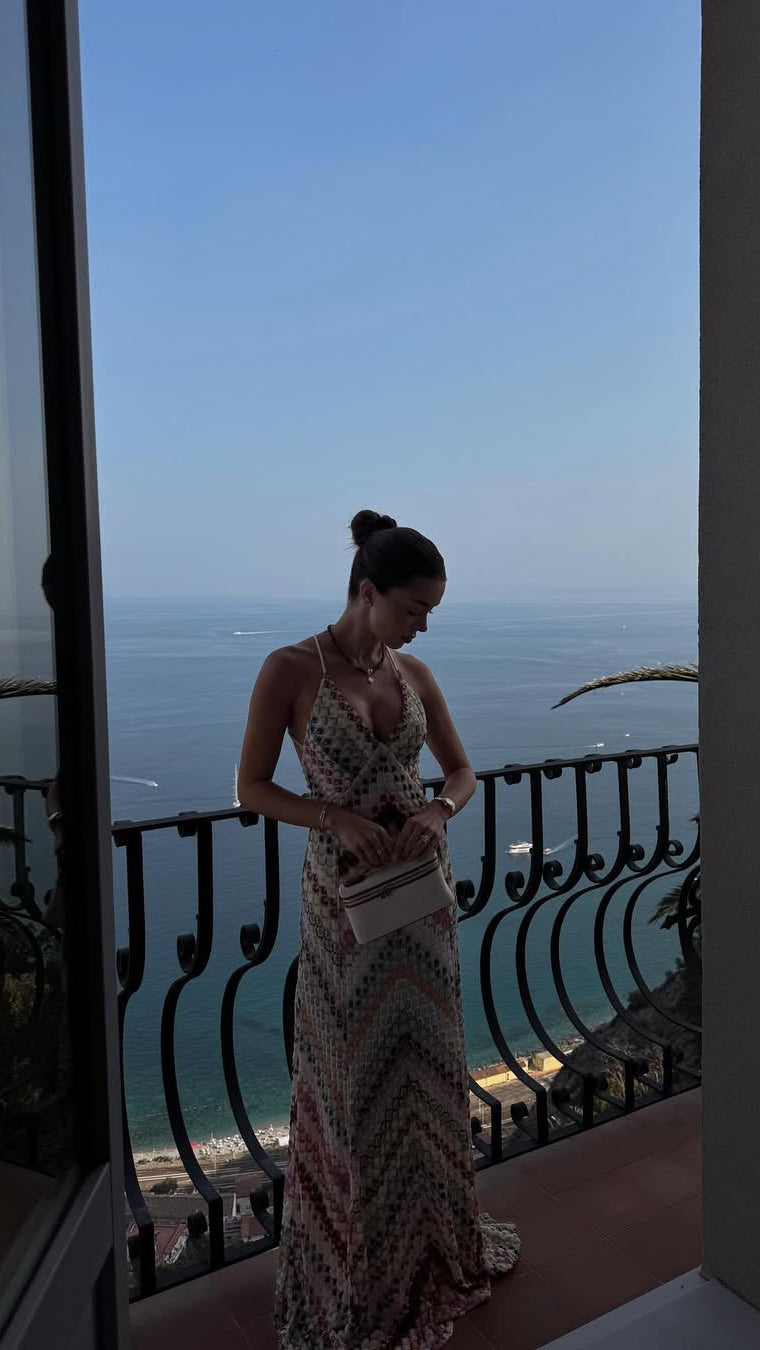 Women's Boho Crochet Maxi Dress