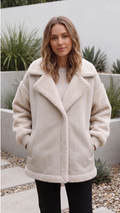 Women's Oversized Lapel Sherpa Jacket