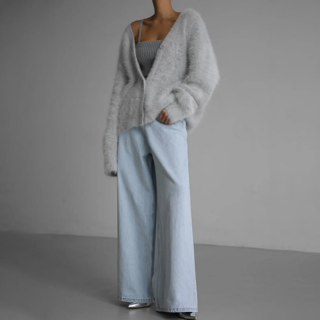 Women's Soft Knit Cardigan with Button Front