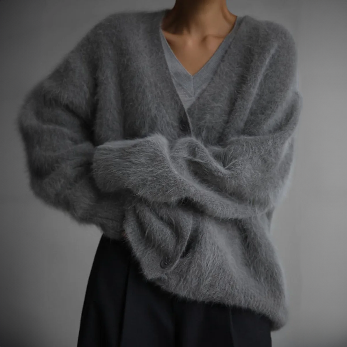 Women's Soft Knit Cardigan with Button Front