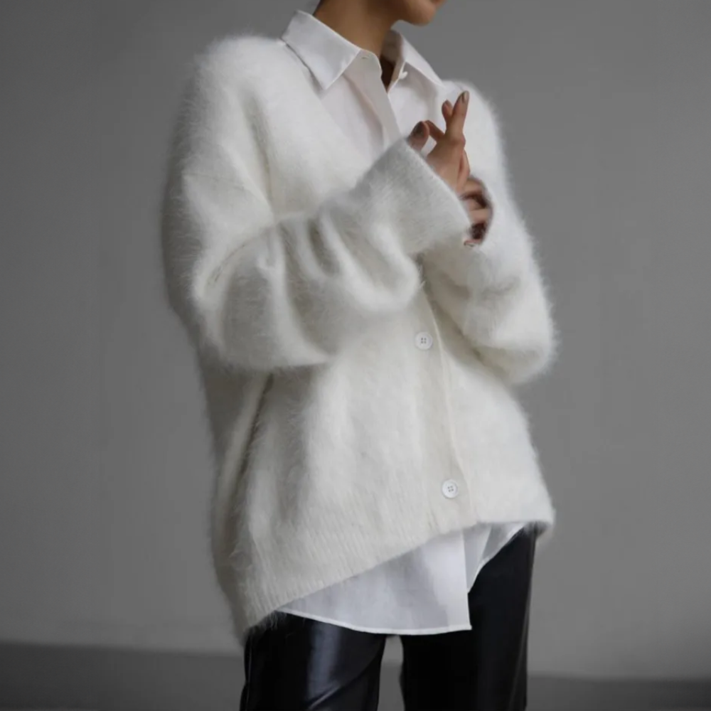 Women's Soft Knit Cardigan with Button Front