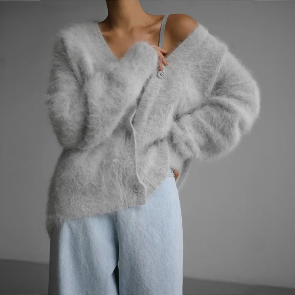 Women's Soft Knit Cardigan with Button Front