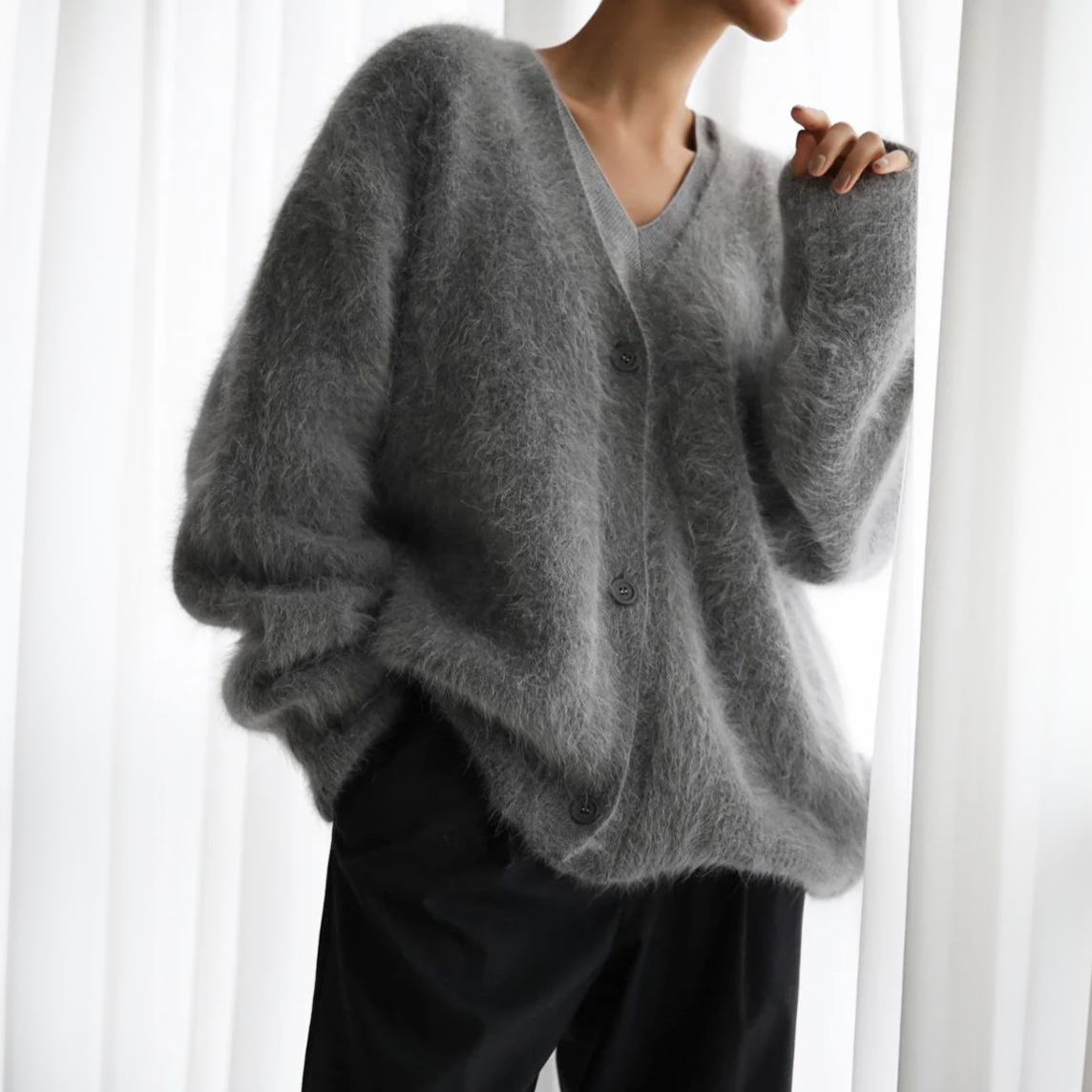 Women's Soft Knit Cardigan with Button Front