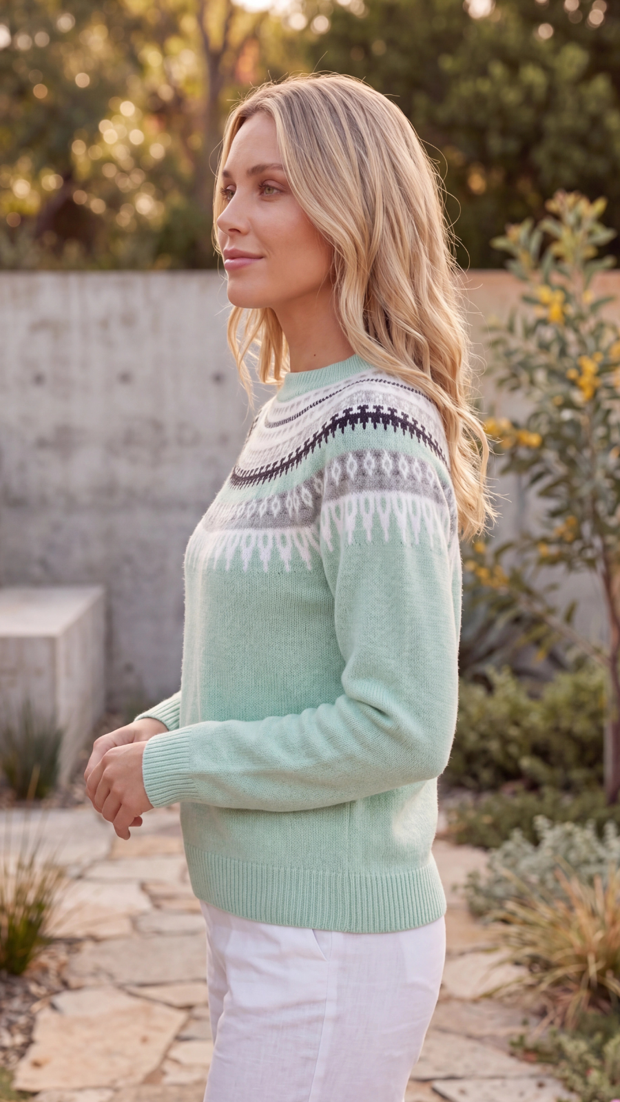 Women's Fair Isle Patterned Knit Jumper