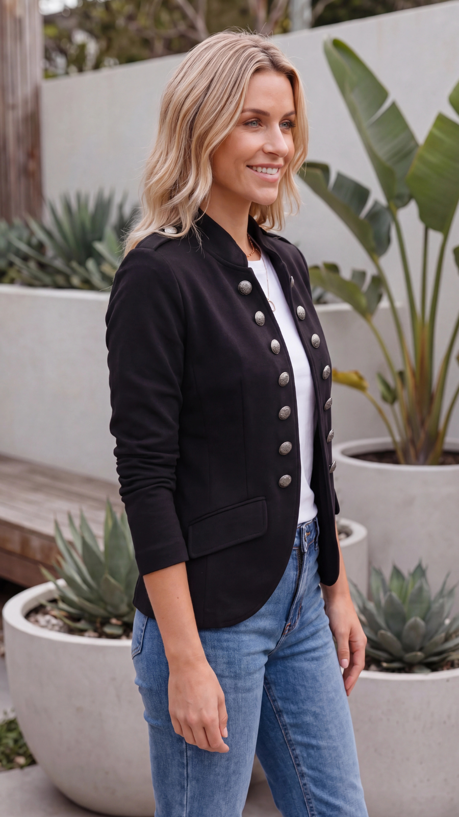 Women's Lightweight Military Utility Jacket with Pockets
