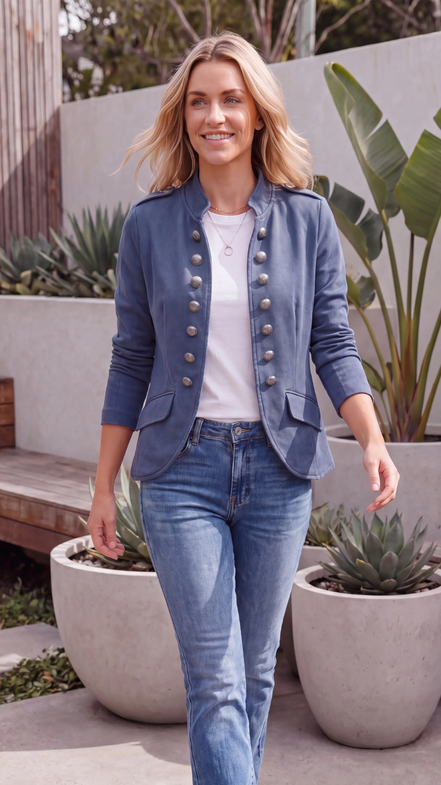 Women's Lightweight Military Utility Jacket with Pockets