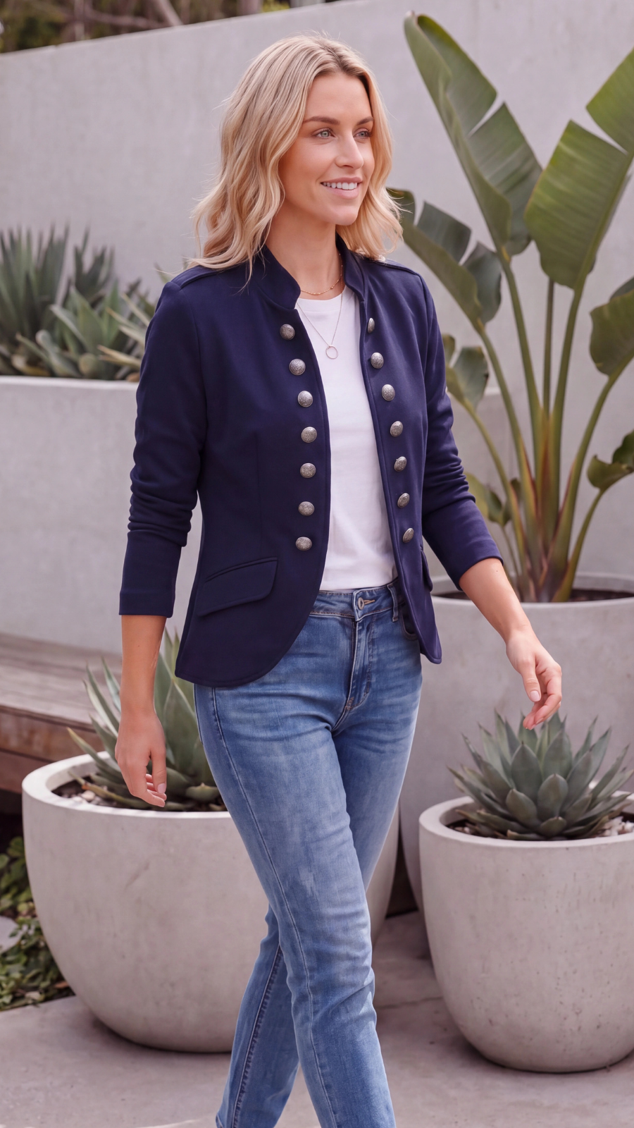 Women's Lightweight Military Utility Jacket with Pockets