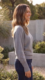 Women's Off Shoulder Asymmetric Knit Jumper | Long Sleeve Knit Top