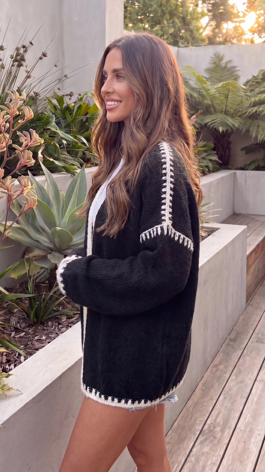 Women's Open Front Oversized Chunky Knit Cardigan