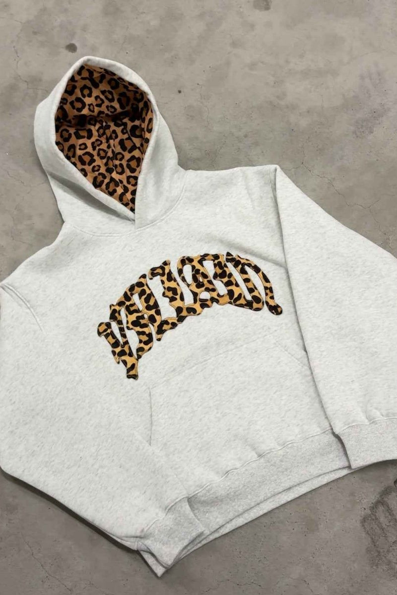 Women's Animal Print Hoodie white 2