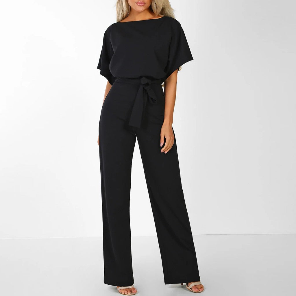 Women's Beige Batwing Jumpsuit 2