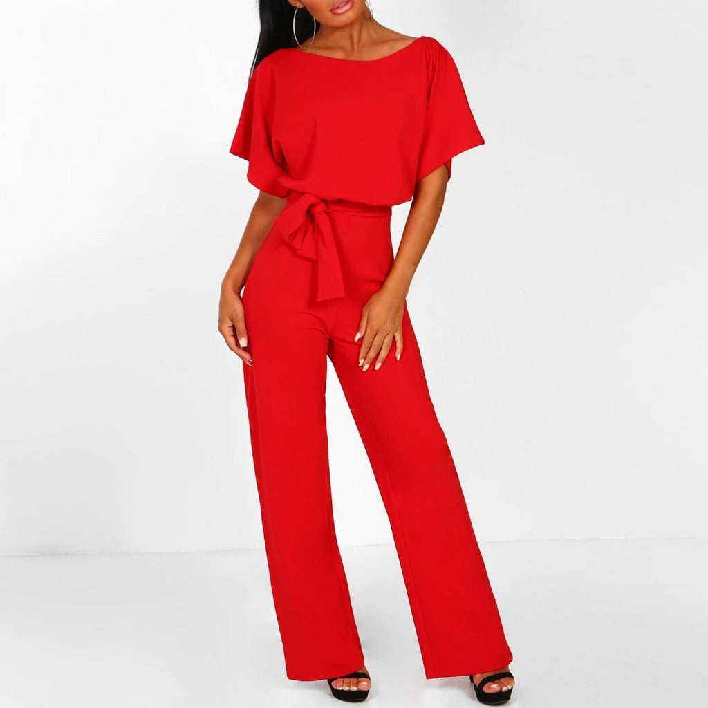 Women's Beige Batwing Jumpsuit 6