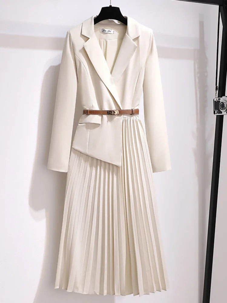 Women's Belted Blazer Dress 2