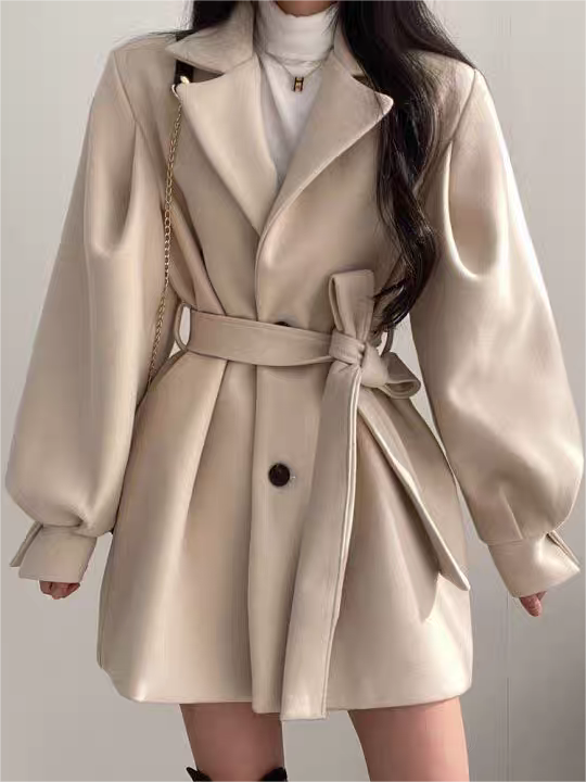 Women's Belted Trench Coat 1
