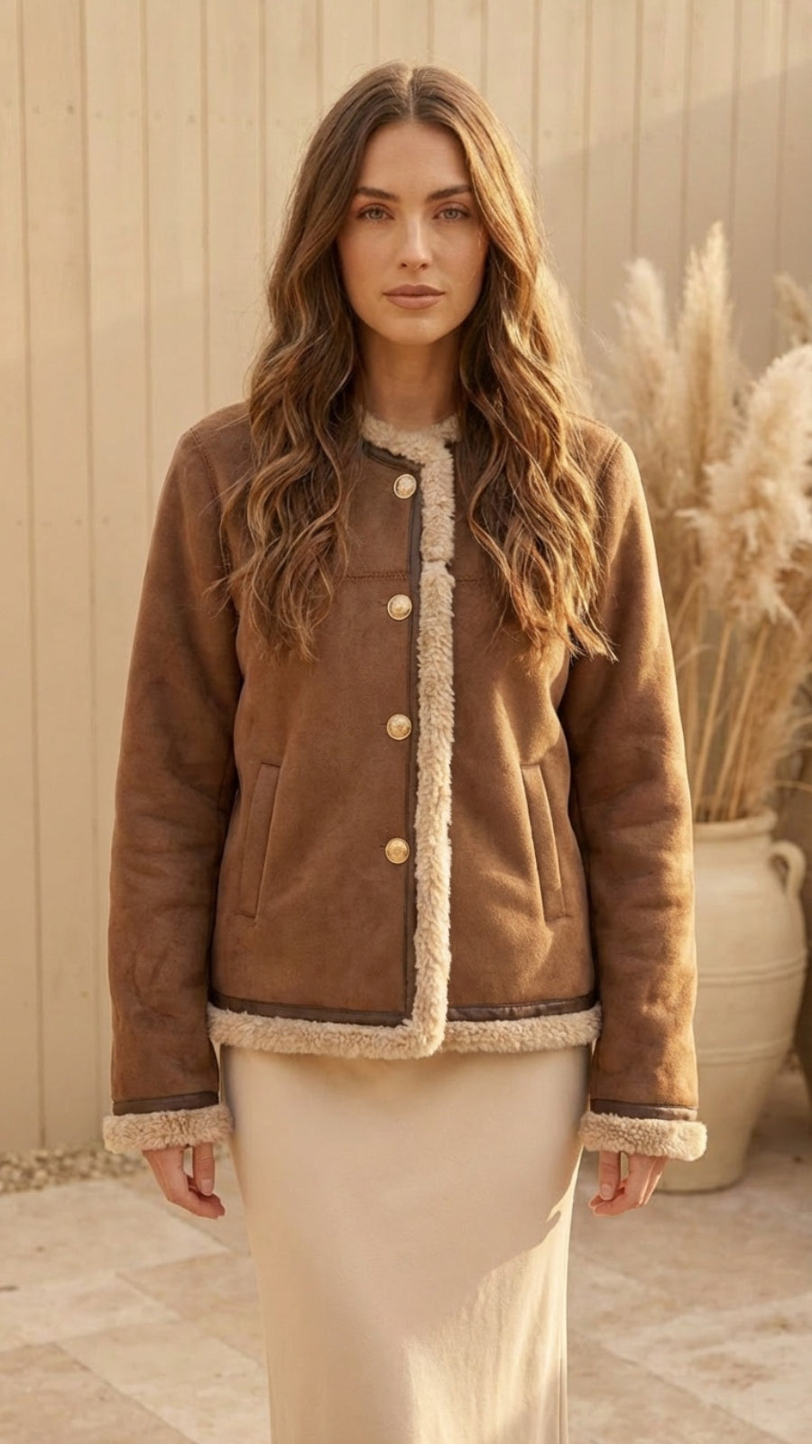 Women’s Casual Short Jacket with Button Front