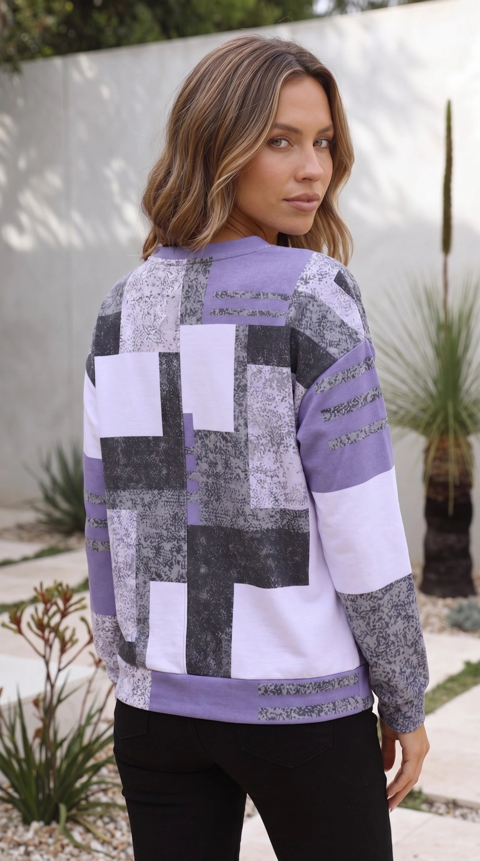 Women’s Colour Block Quarter Zip Sweater