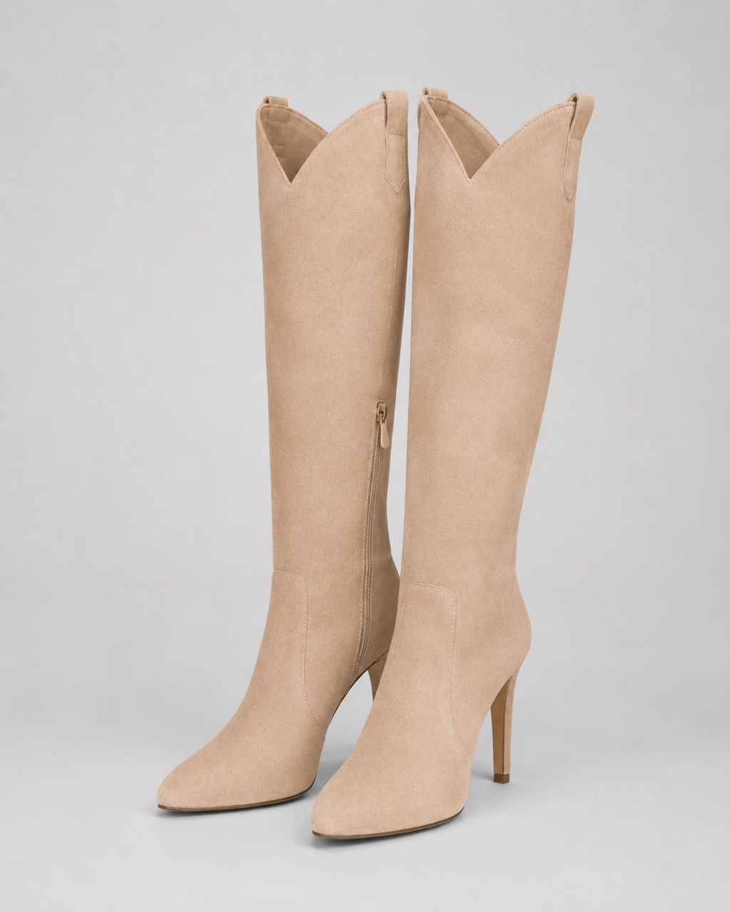 Women's Knee High Pointed Toe Comfort Boots | Stacked Heel