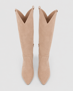 Women's Knee High Pointed Toe Comfort Boots | Stacked Heel